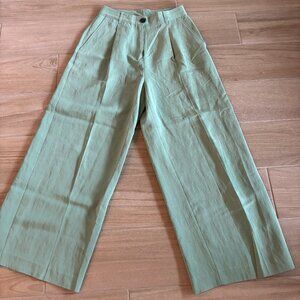 rag & bone Donovan Green Wide Leg Pant, Size: 2